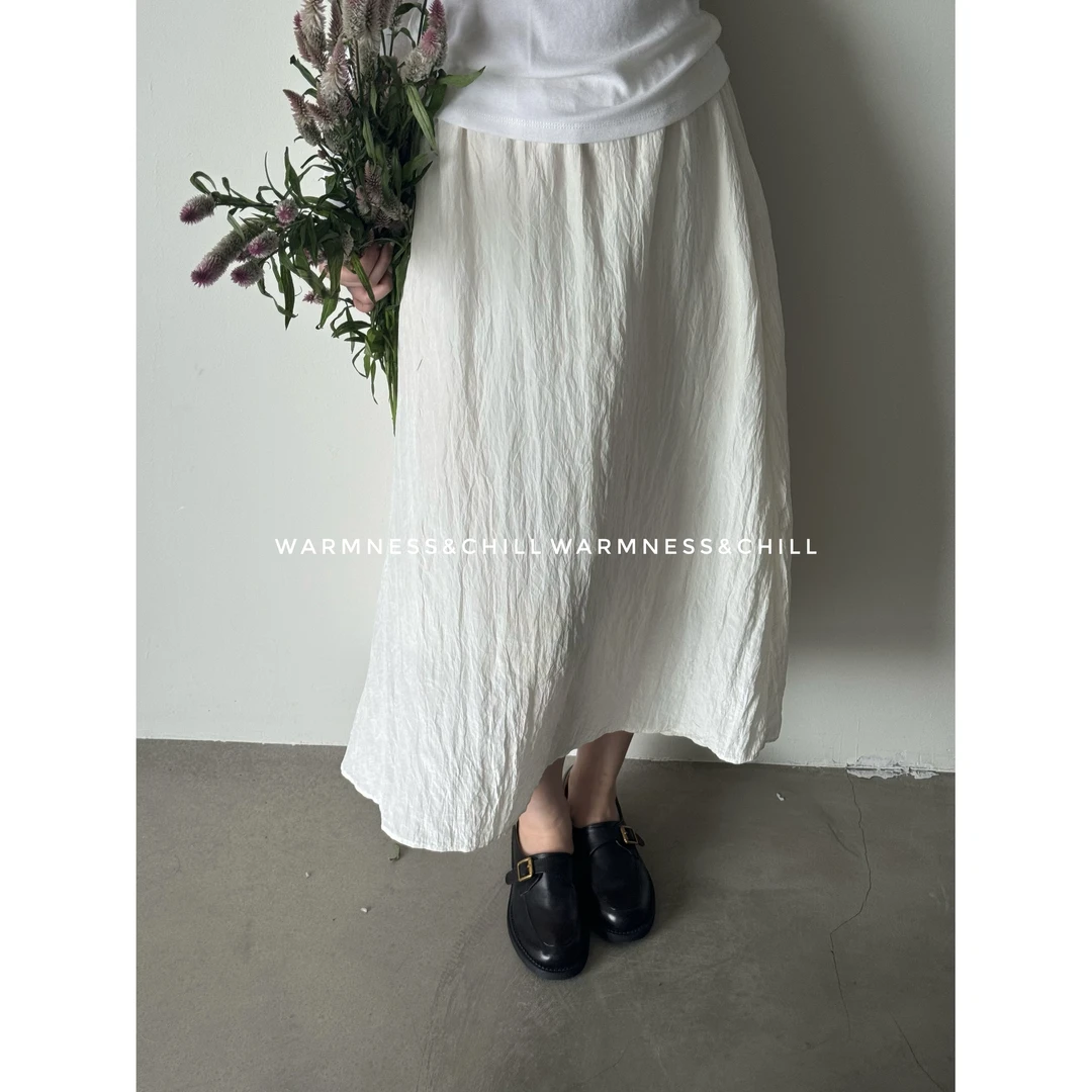 六陈私服【丝光半裙】显瘦高腰绝美半身裙丝光皱面料超美！！！