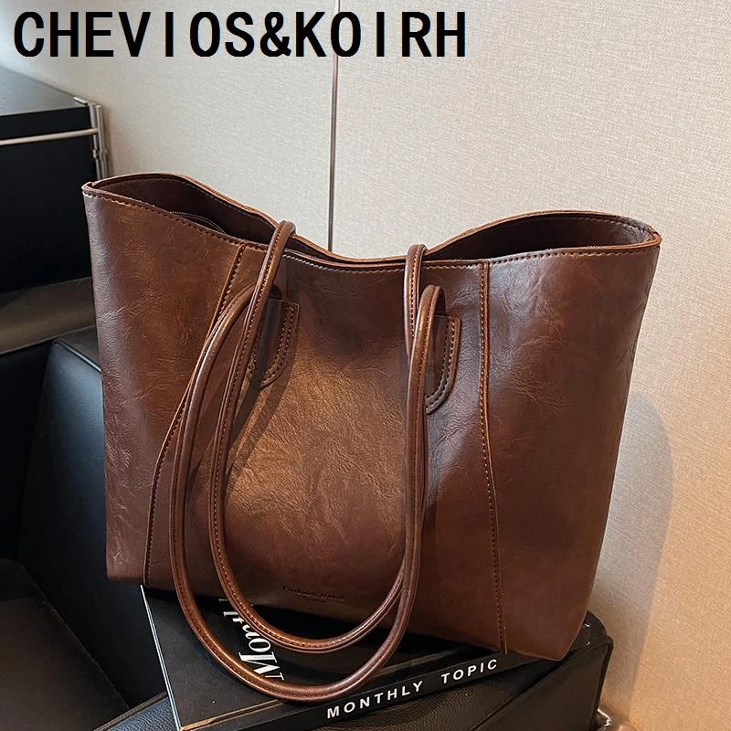 CHEVIOS KOIRH美拉德托特包包女式2024新款高级感复古单肩包大容