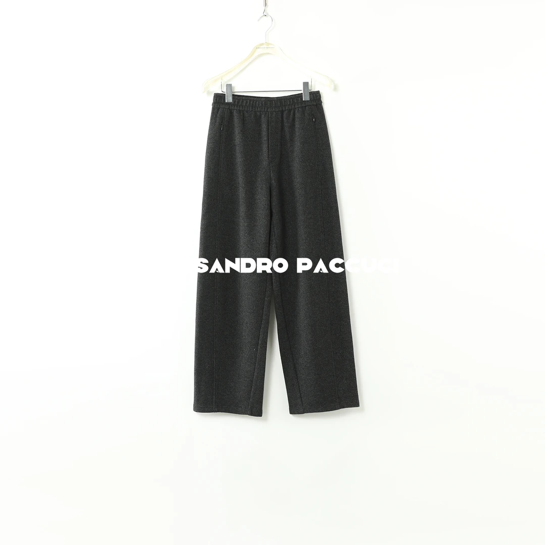 AP洛哥43135KC【自然之韵】绵羊毛休闲风松紧腰百搭长裤2024秋冬