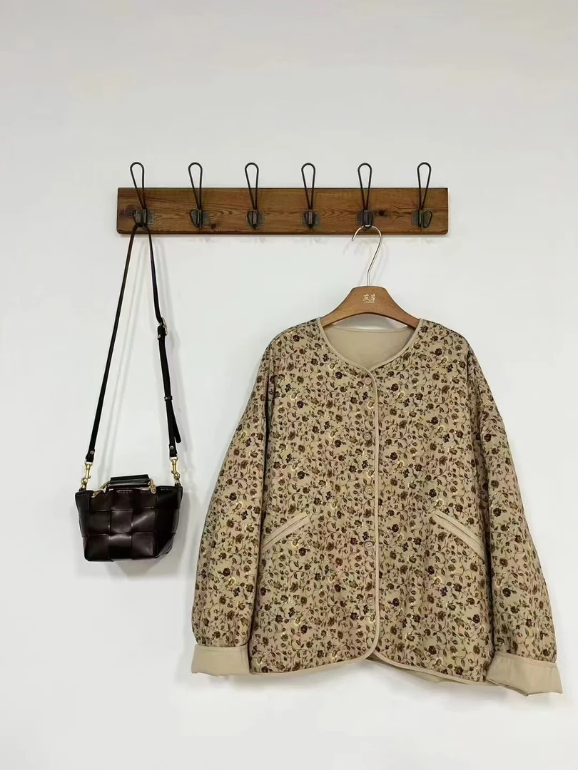 66208友家田园风小碎花棉服胸围130cm肩宽65cm衣长65cm