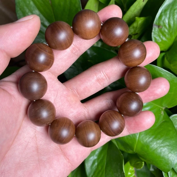 【印度迈索尔老山檀香2.0圆珠】黑肉正区树头老料文玩木质手链手串