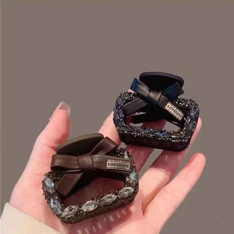 感小方包夹子盘发抓夹法式小众高马尾鲨鱼夹女