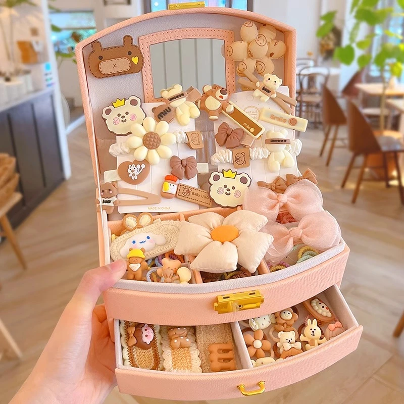 圣诞节送女孩子生日礼物女童礼品实用6-12岁头饰发夹礼盒伴手礼10