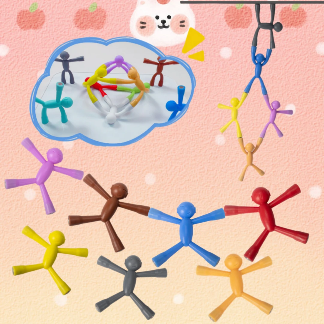 画板涂鸦磁铁小人吸力强益智拼装拼接男女孩3到6岁8一12男童宝宝