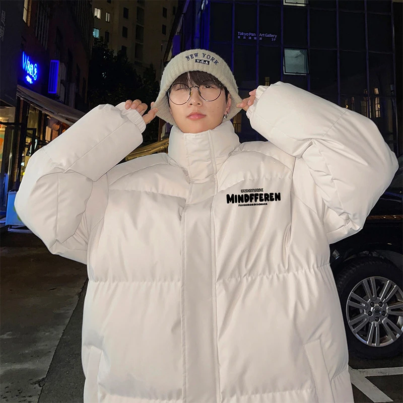 oversize美式潮流百搭棉服男款冬季外套复古高街加厚棉衣WM11013