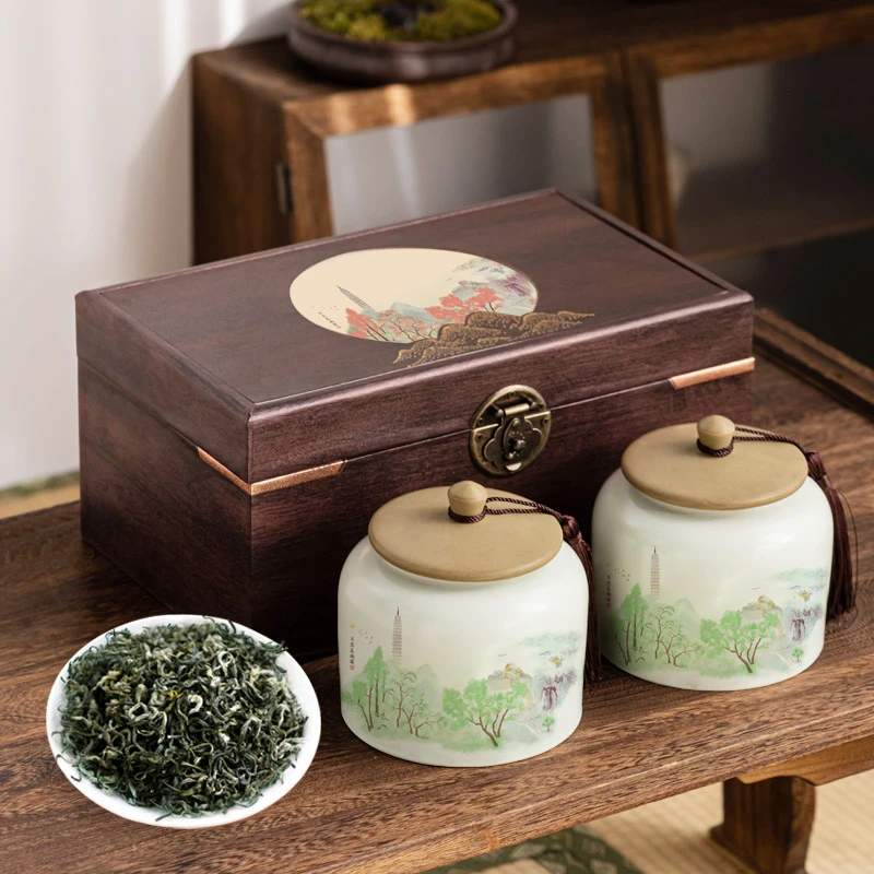 印象堂茶叶 新茶特级碧螺春绿茶240g精美陶瓷礼盒装礼品送长辈