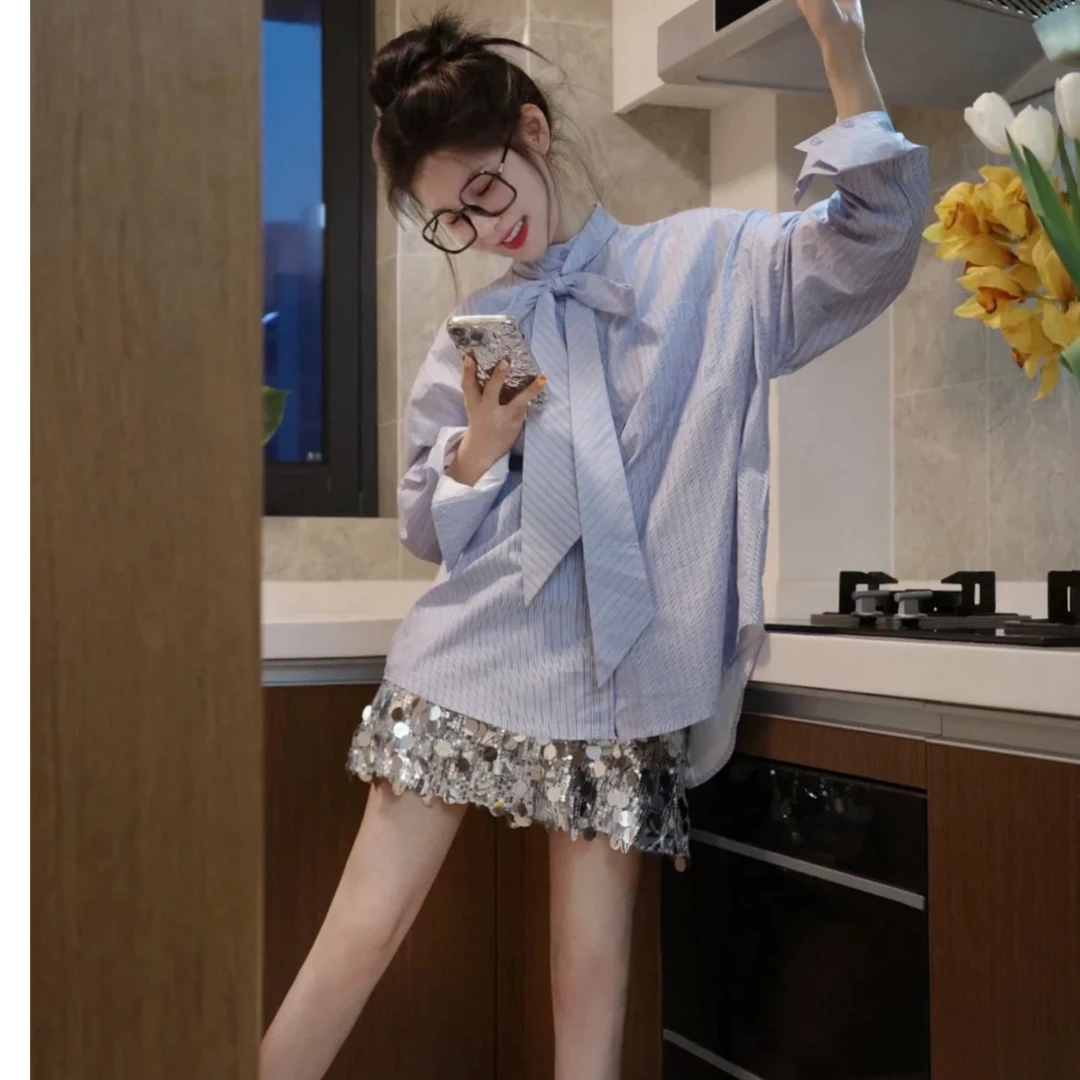 气质淑女高级感百搭女上衣辣妹学院风小个子春装新款设计感968