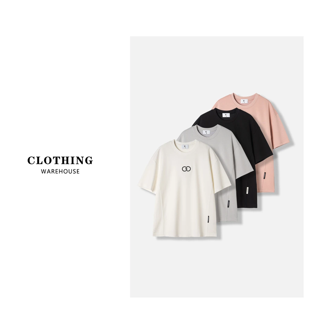 【亲肤舒适面膜T】夏季新款上新男女同款简约宽松圆领短袖T恤5232