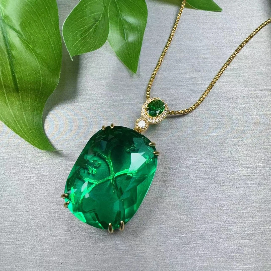 吊坠 B05（好运典藏馆）典藏级高奢精品祖母绿首饰培育送礼盒配链子