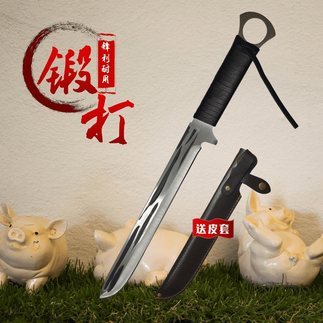 雷动手工锻打小小锦衣卫杀猪宰羊刀切肉分割屠宰刀切西瓜户外锋利