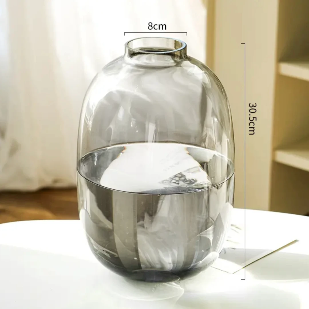 时尚简约大肚花瓶风格高端室内摆件浪漫居家插花摆放锤纹生活温馨