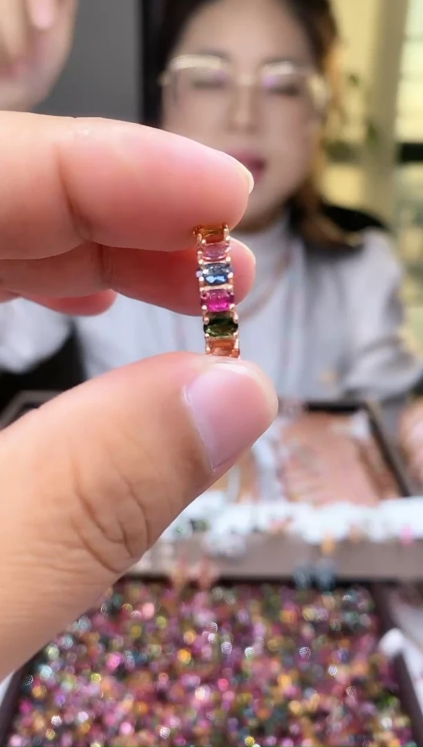 【闪购商品】碧玺戒指银S925镶嵌2