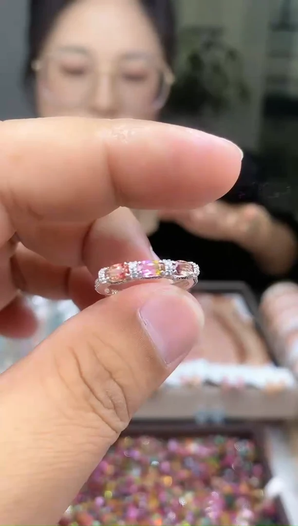 【闪购商品】碧玺戒指银S925镶嵌2