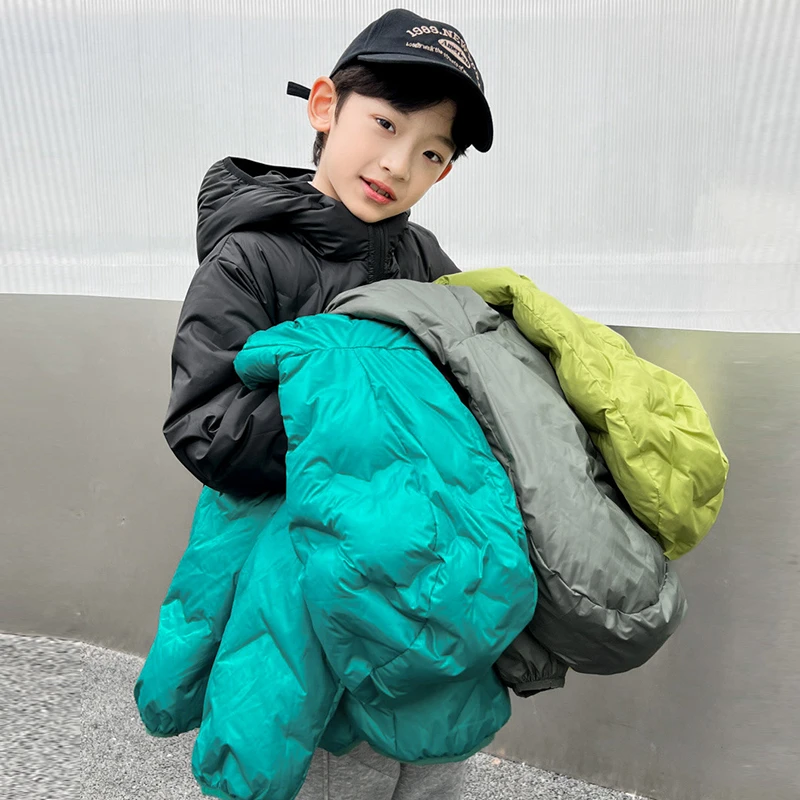 【现现】儿童轻薄羽绒服冬季2024新款校服神器中大童保暖外套ZZ4401