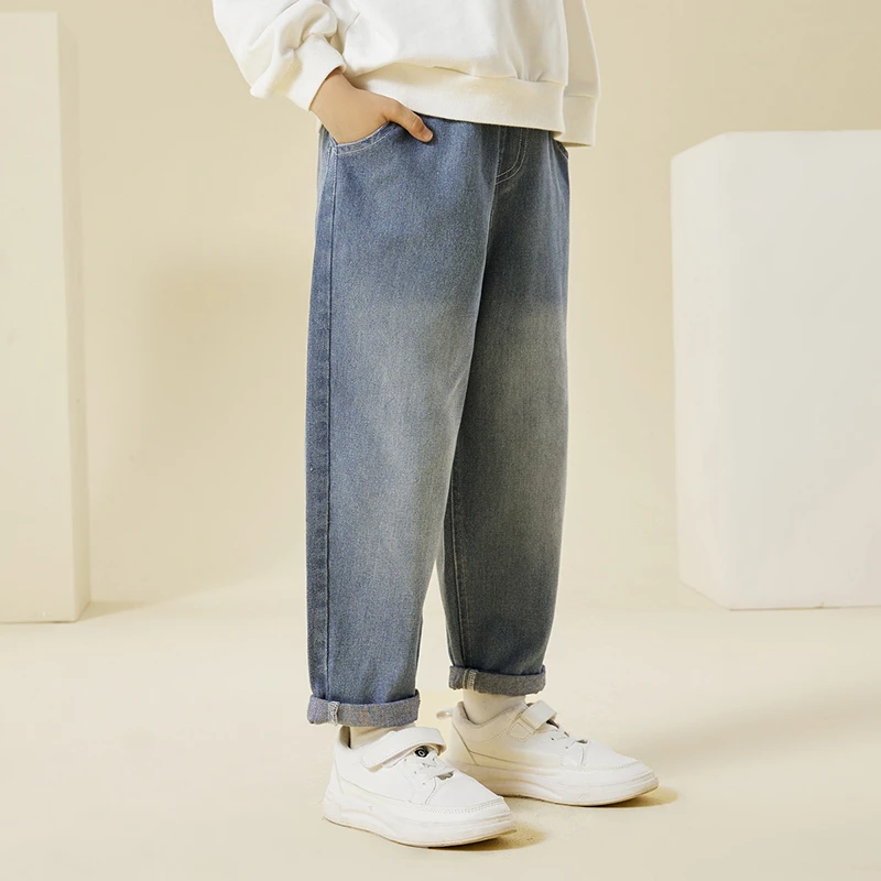 儿童装男童春装裤子2025新款中大童牛仔裤春秋季男孩长裤潮GK3303