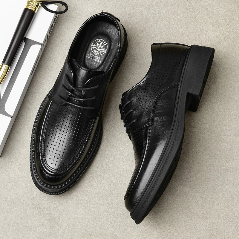 1397凉鞋男新款英伦百搭夏季透气男士休闲商务正装潮流时尚皮鞋男