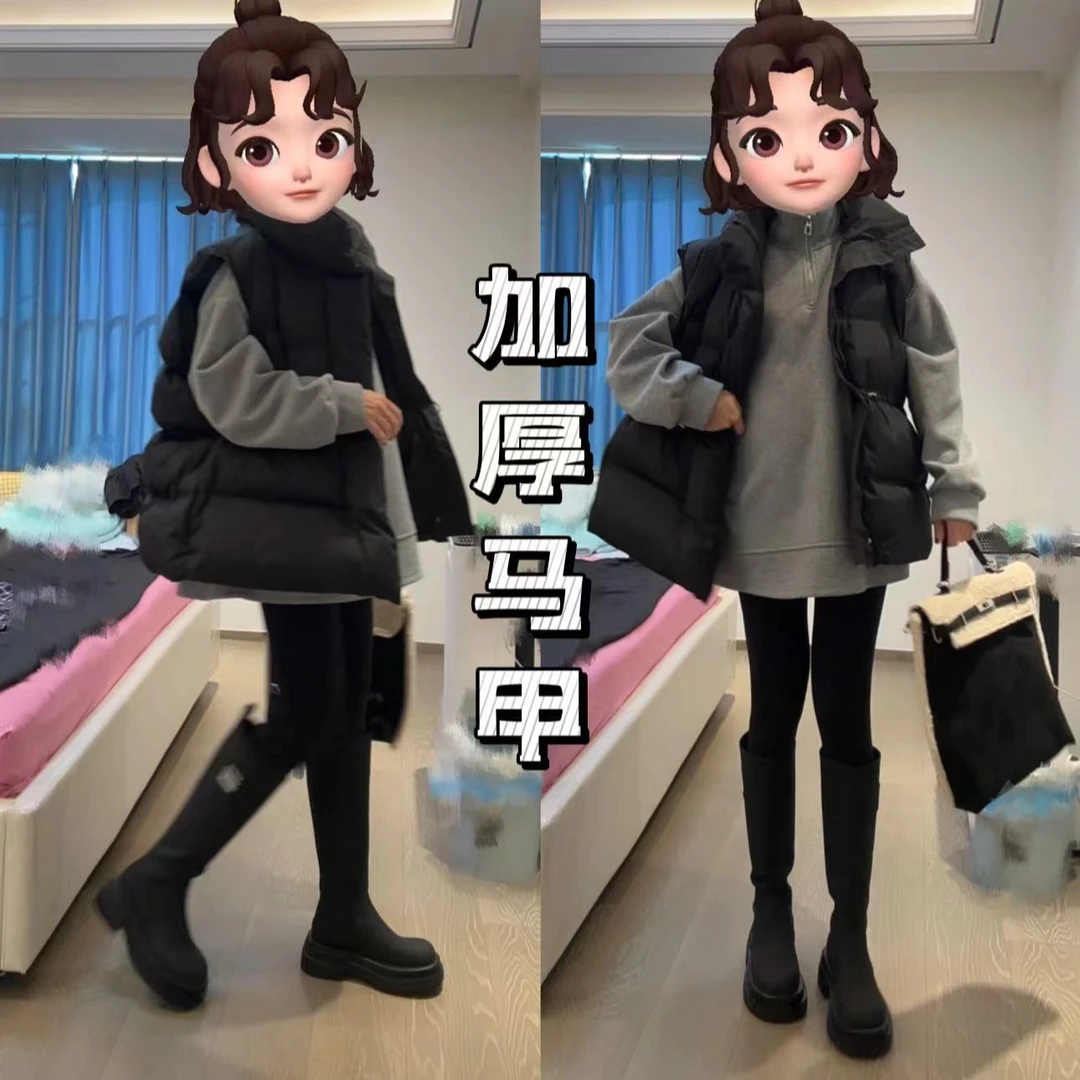 【熹熹】孕妇装冬季加厚夹棉宽松腰部可调节马甲