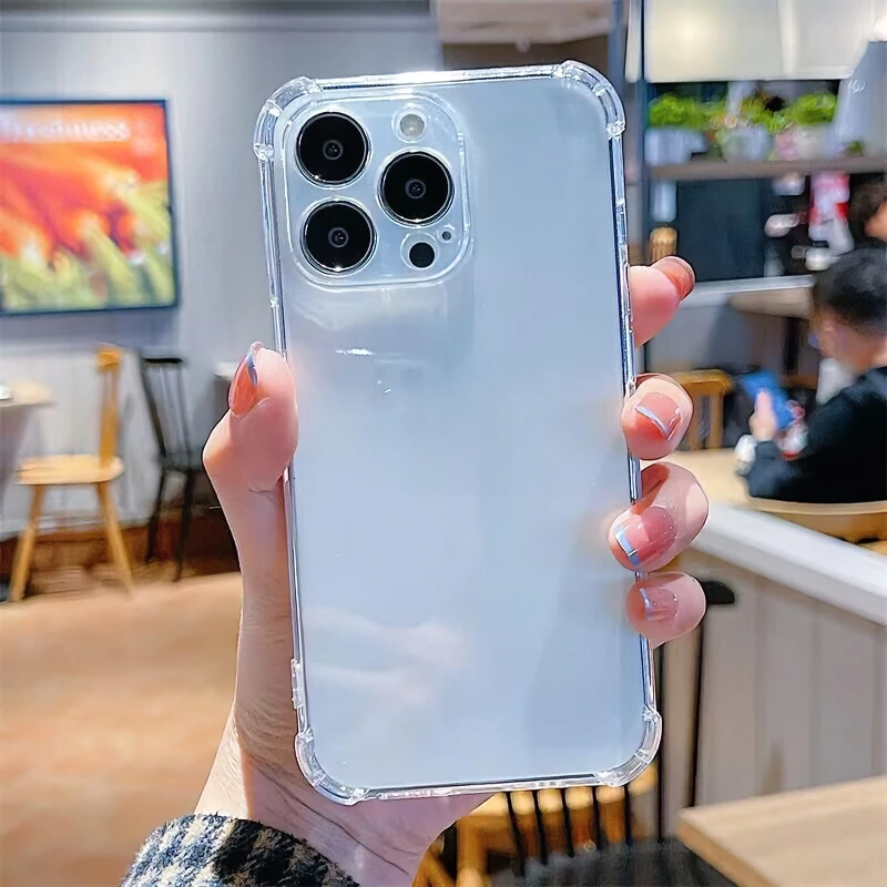 全包镜头苹果iPhone14/13/12/11Pro Max透明防摔软壳网红保护套15