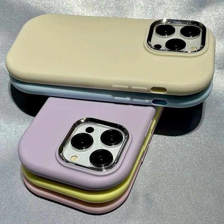 简约纯色苹果14promax手机壳高级感iPhone13/12pm防摔11肤感磨砂
