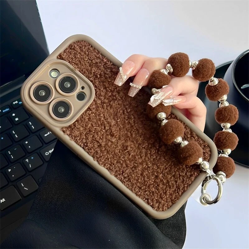 毛绒绒适用苹果15ProMax手机壳iPhone14新款13软12女11