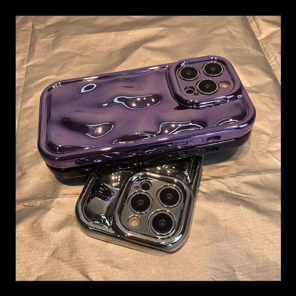 ins高级感电镀陨石纹13苹果15手机壳iPhone14promax全包11/12软壳