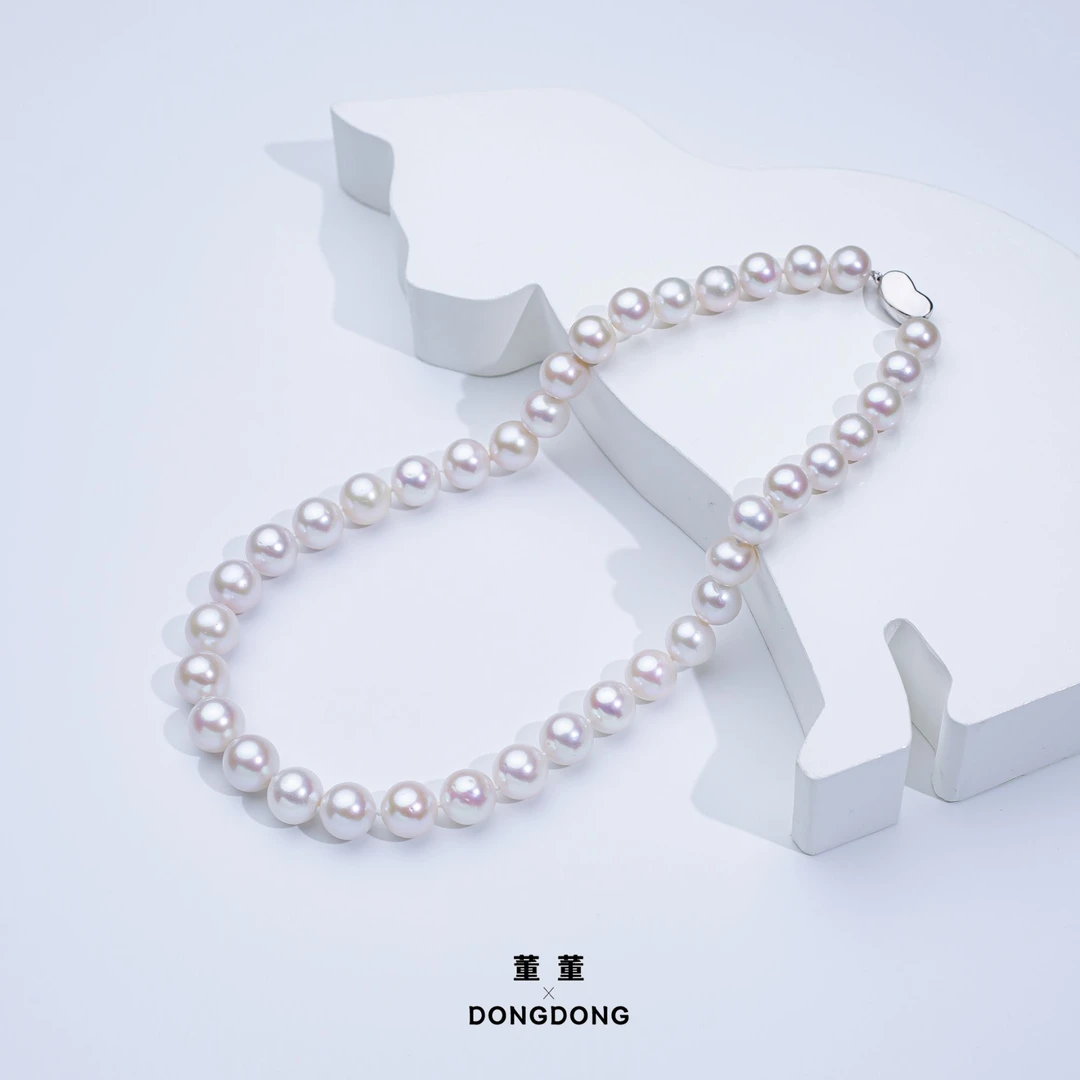 DDX619【董董】[新雪丸子]大点位淡水珍珠项链/10-12mm/S925银