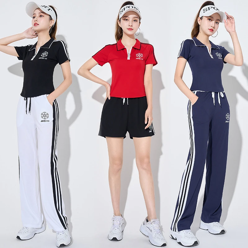 广场舞服装罗马棉户外运动休闲团体跳操表演服装女舞蹈休闲时尚