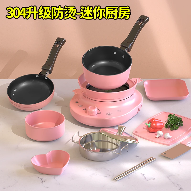 迷你小厨房真煮全套可做饭儿童厨具网红真实版炒菜生日礼物玩具