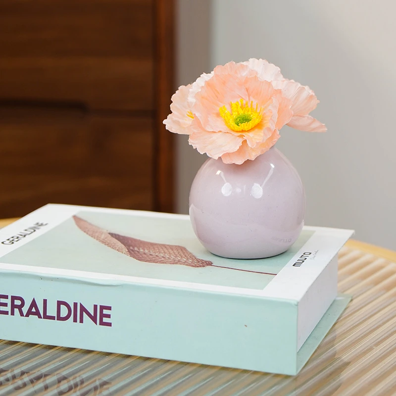 虞美人仿真花假花摆设客厅餐桌花插花花艺摆件装饰花花束手工摆件