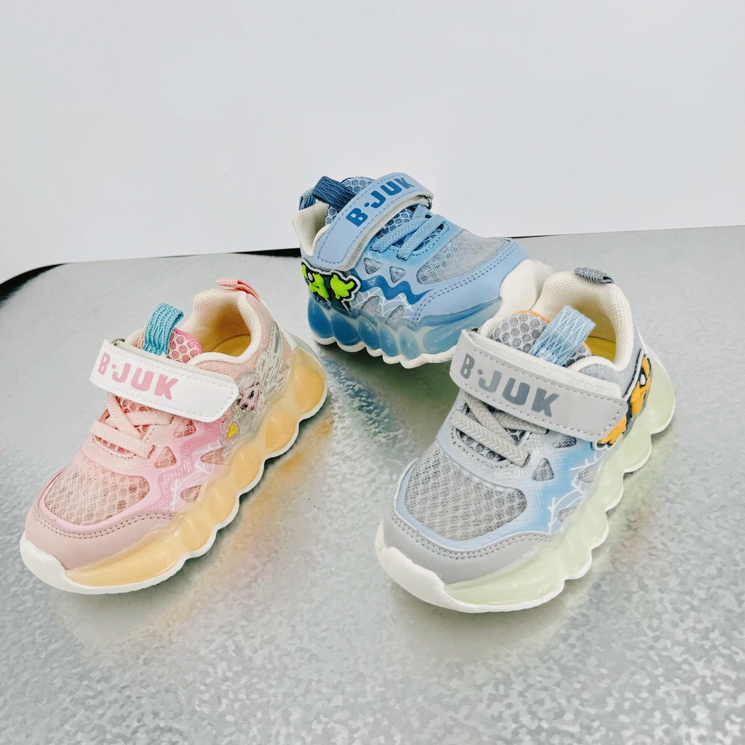 367~儿童夏季时尚单网面透气轻软学步防滑机能鞋女童潮鞋小童软底