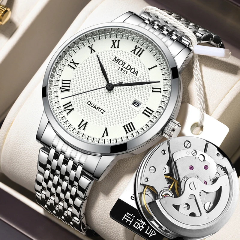 【直播间都在这里下单】男士手表男防水夜光日历奢华镂空新款