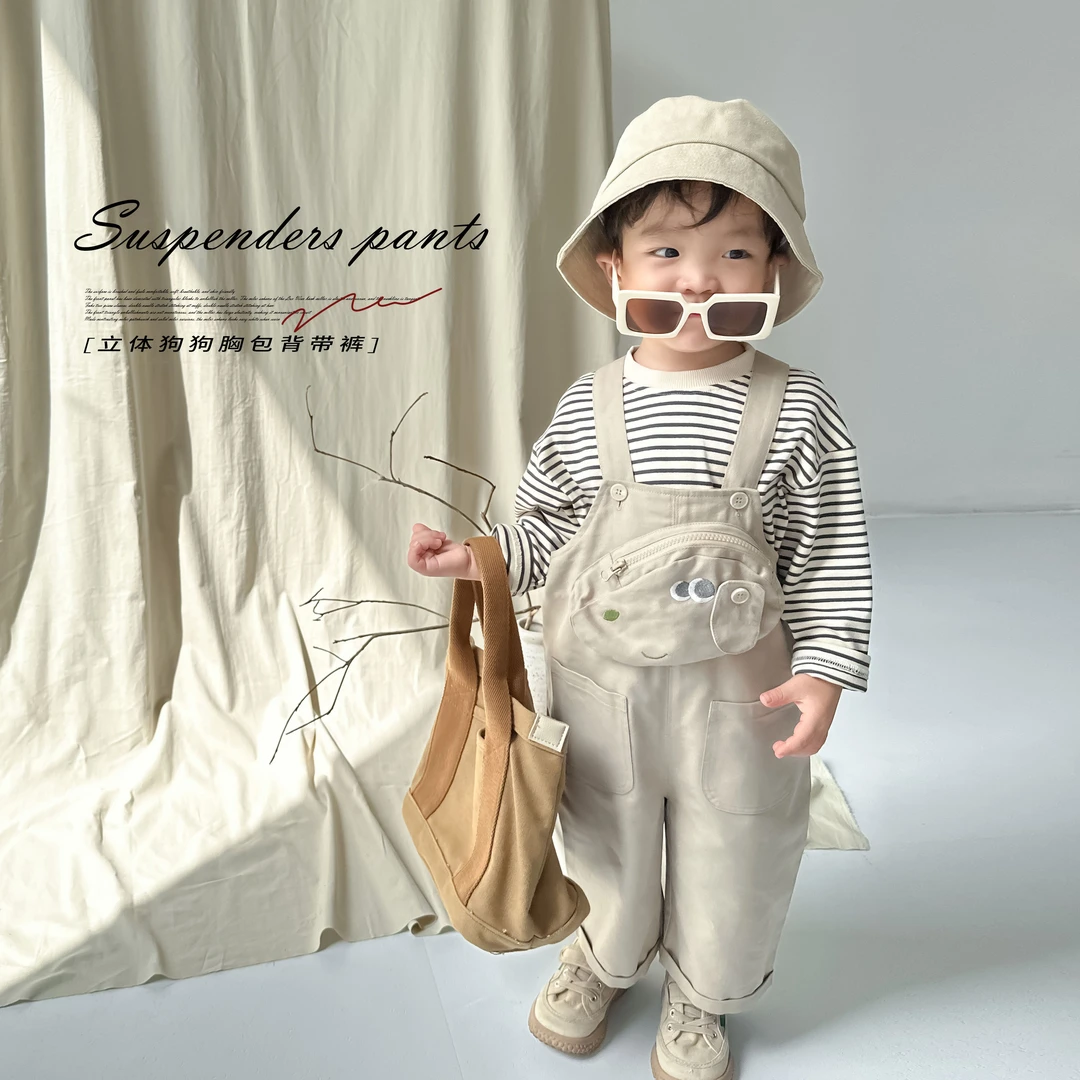 【年中惊喜不断】【包包背带】宽松背带长裤儿童百搭休闲吊带裤
