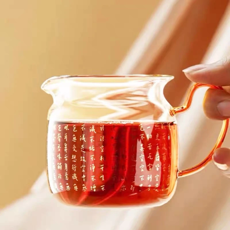 晶焱-金刚经-公道杯 高硼硅玻璃加厚耐热分茶器大容量禅意中式