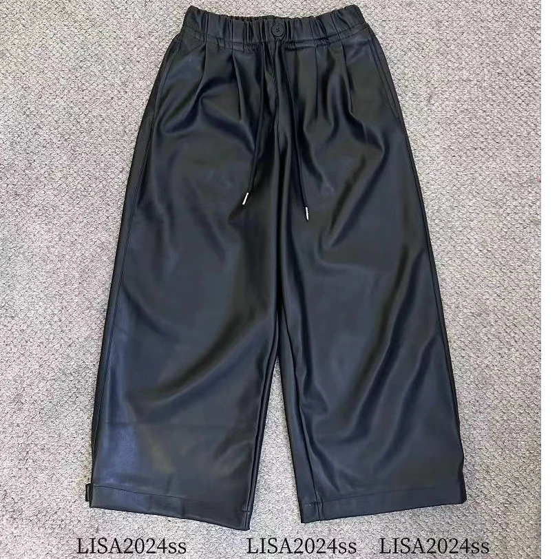 冬季新款【蛋白P裤】PU直筒微弹 高腰显瘦九分裤时尚百搭潮流弹力