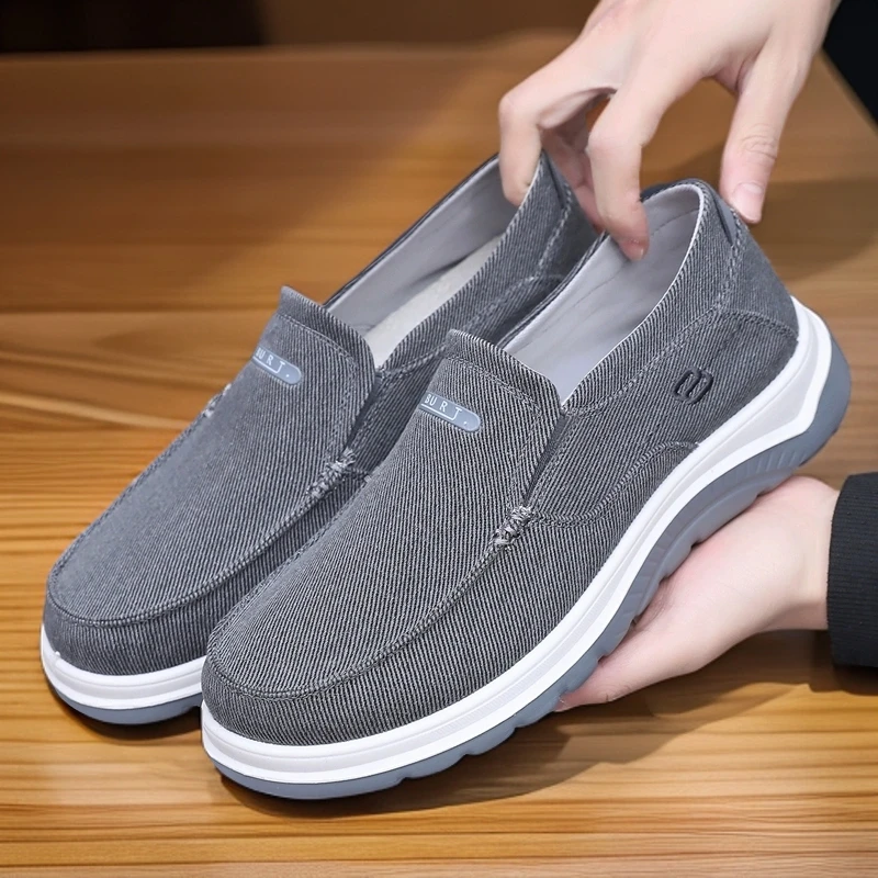 正品老北京布鞋男鞋中老年爸爸帆布鞋防滑老人舒适透气软底布鞋男