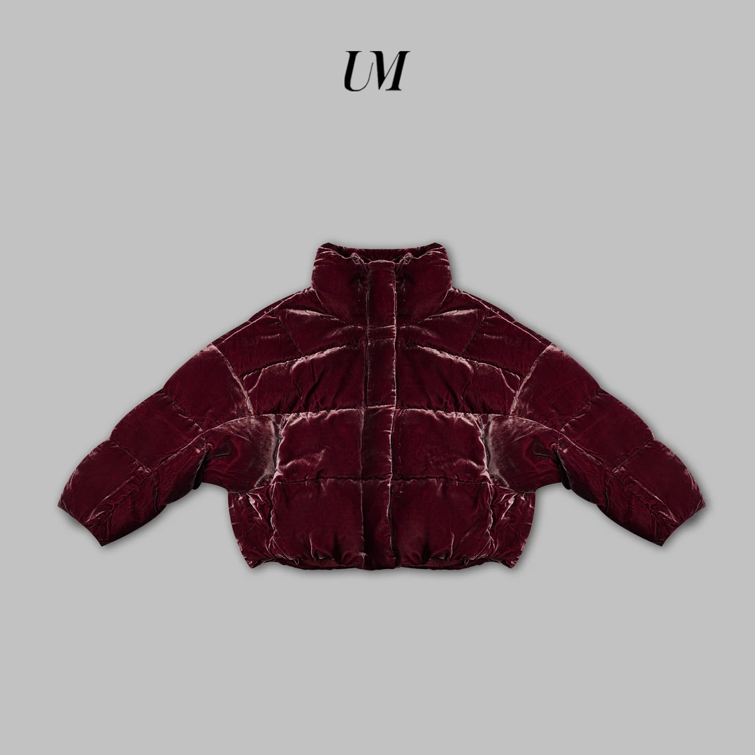 【U.M】真丝绒立领鹅绒服