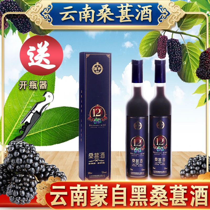 云南桑葚酒桑果酒甜酒微醺女士酒甜型甜酒果味瓶装