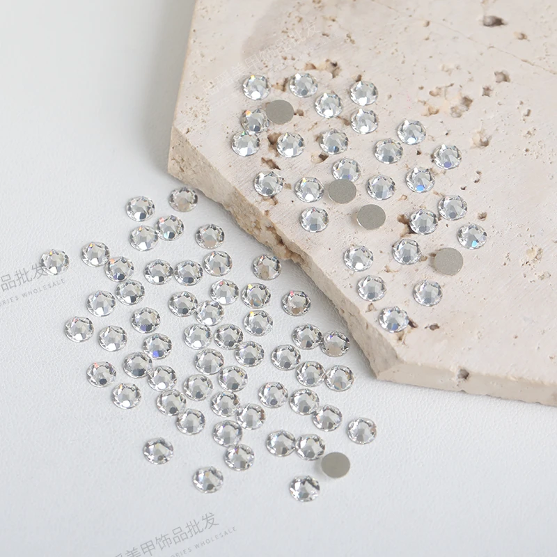 瑶瑶美甲钻饰品华子2088平底SS30《6.5mm》白色F《001》6颗超闪