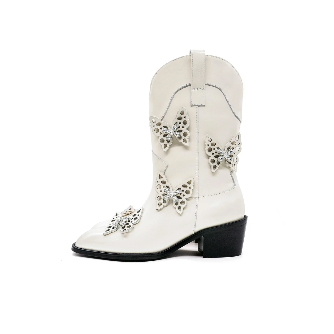 Caratiff/卡亚蒂芙水钻蝴蝶靴