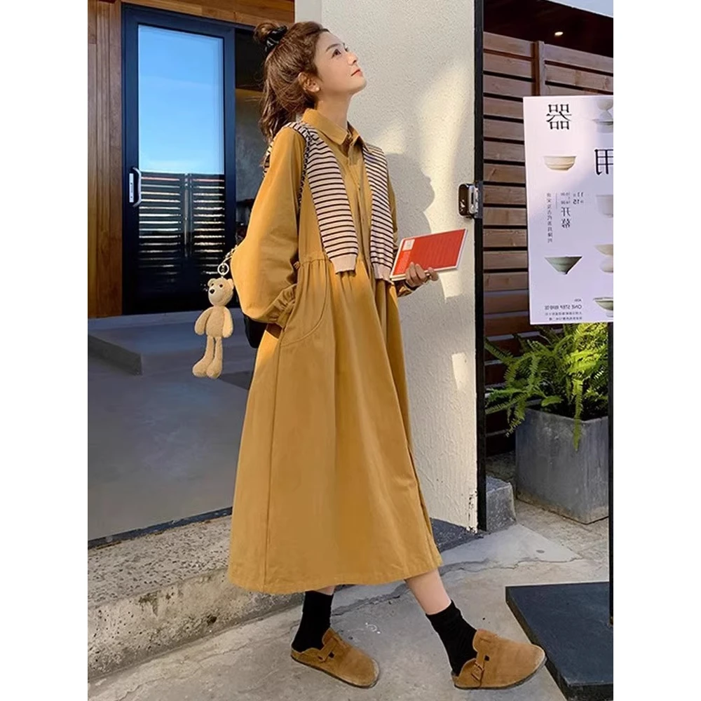 孕妇春装连衣裙新款时尚显瘦洋气时髦孕期高级感夏季春季长袖裙子