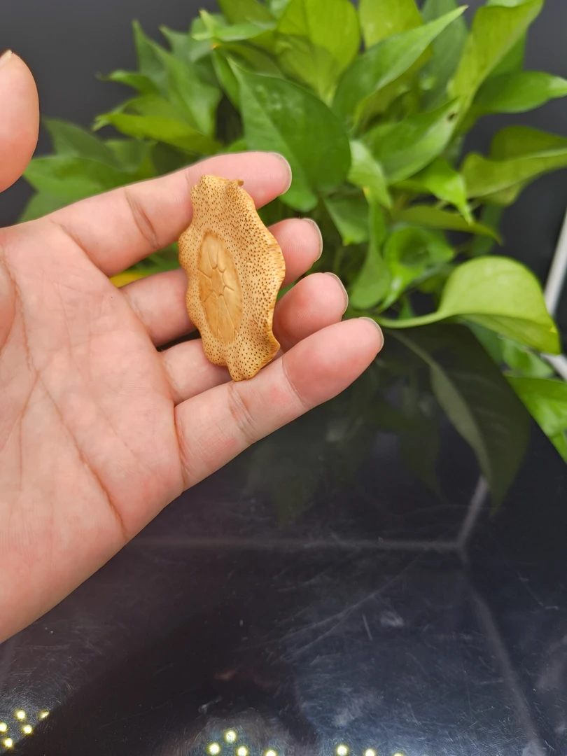 竹雕荷叶挂件竹节底座和和美美包挂件莲叶钥匙挂件手工艺雕刻玩件