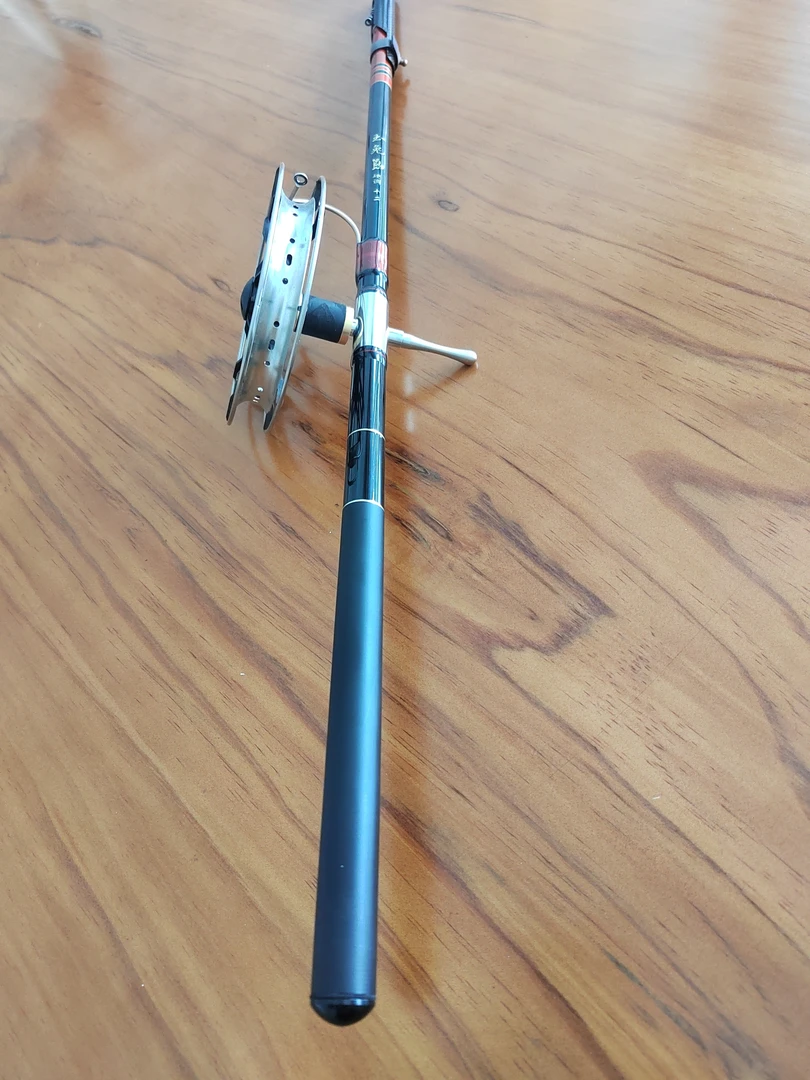 玉兔溪流盘车竿手作