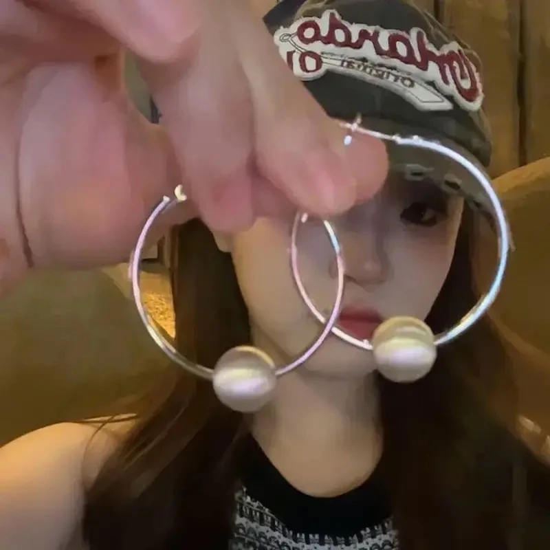 极简复古圆球圈圈耳环冷淡风气质高级感耳饰RD972