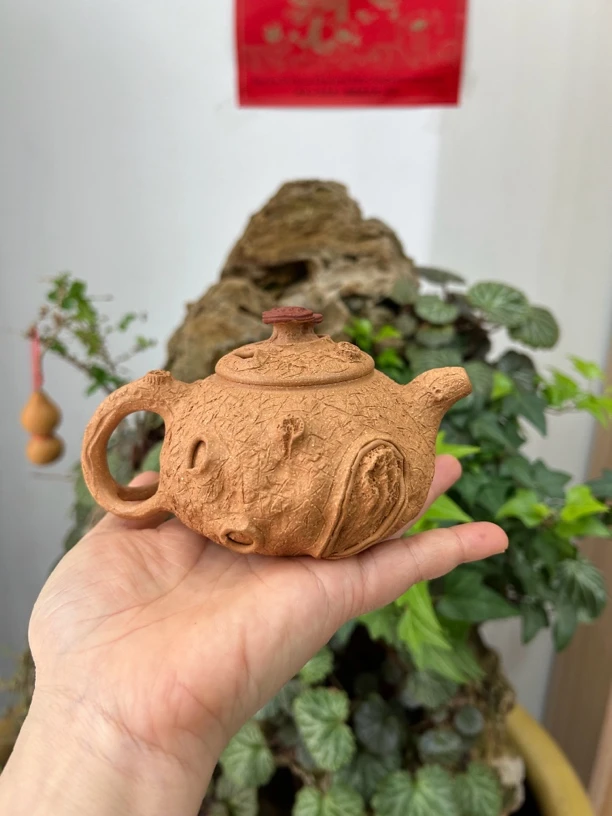 大陈陶艺全手工制作老段泥灵芝供春220cc左右
