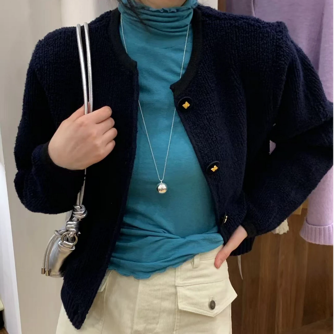 the white｜正品韩代「那白家」东大门深蓝外套