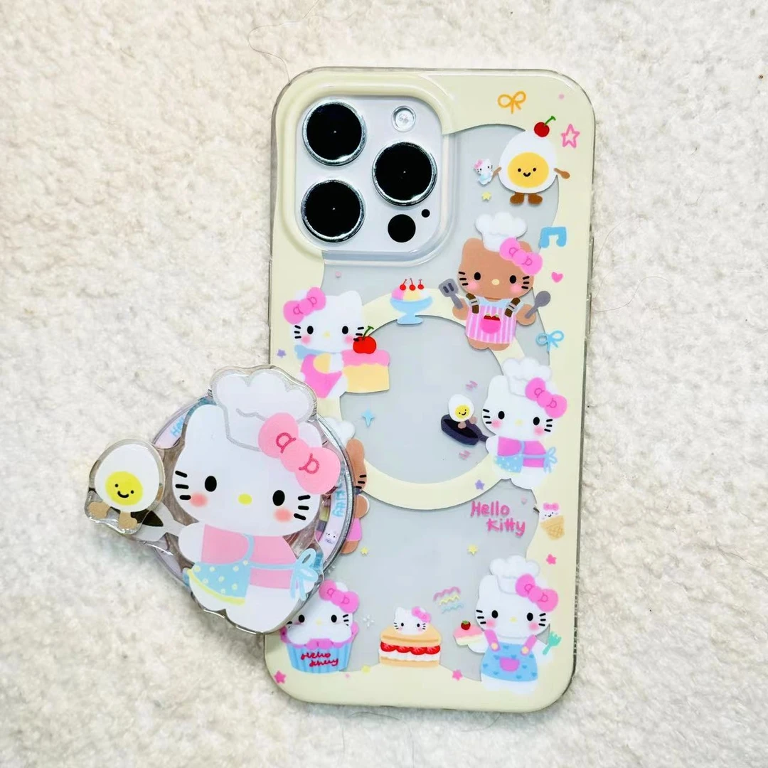 【貌美Xi】KT旋转煎蛋拍双层卡通磁吸壳