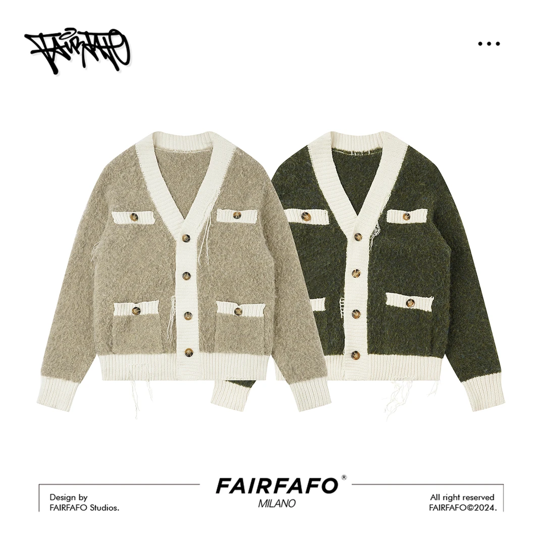 FAIRFAFO林肉肉【慵懒风针织开衫】MYBL48317小香风气质短款时尚衫