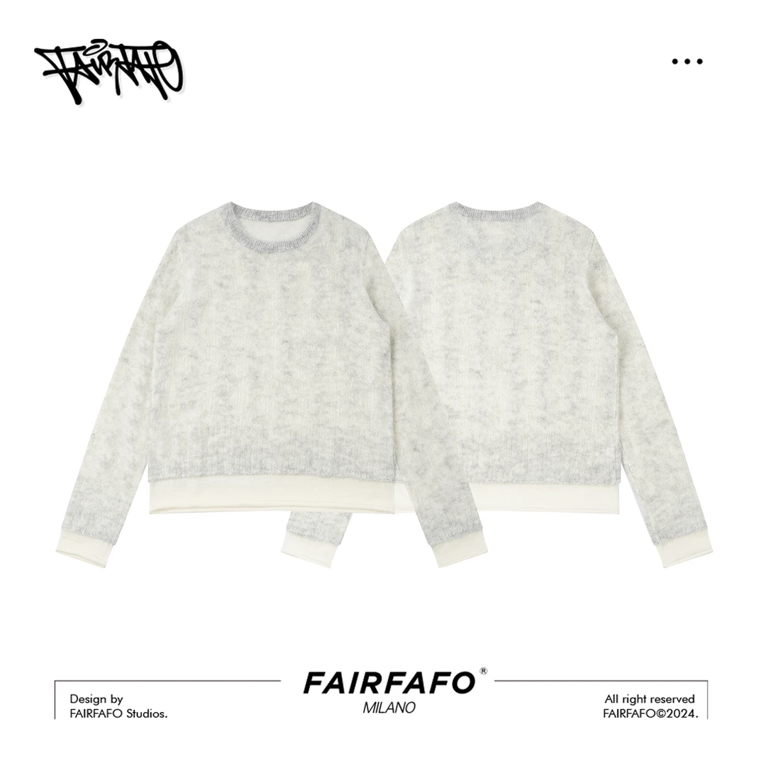 FAIRFAFO林肉肉【高材两件套衫】绵羊毛+马海毛宽松舒适MYBL49014