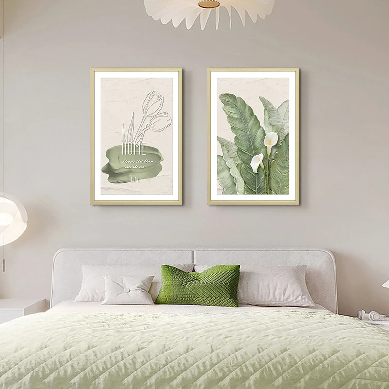 简约餐厅壁画高档餐桌背景墙装饰画楼梯轻奢两联家大业大4060