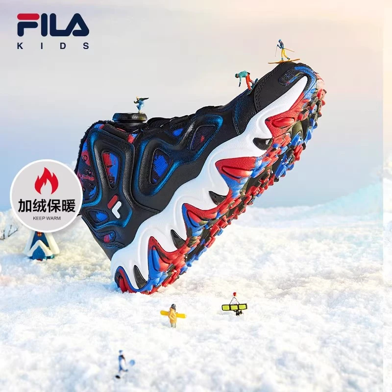 FILA斐乐男女大童【仙人掌】2022冬季BOA旋扣防滑运动鞋K15B242903